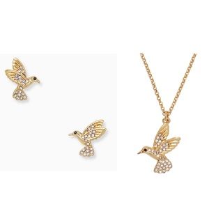Kate Spade Grandma’s Closet Hummingbird Pendant & earrings set